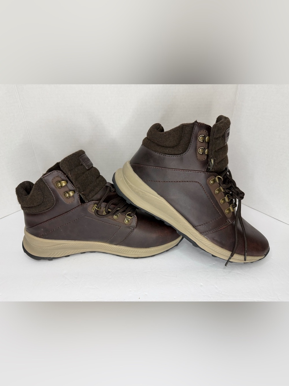 Khombu Men’s 11 Brown Lace Up Hiking Ankle Boots Outdoor Casual NWOT - Picture 8 of 8